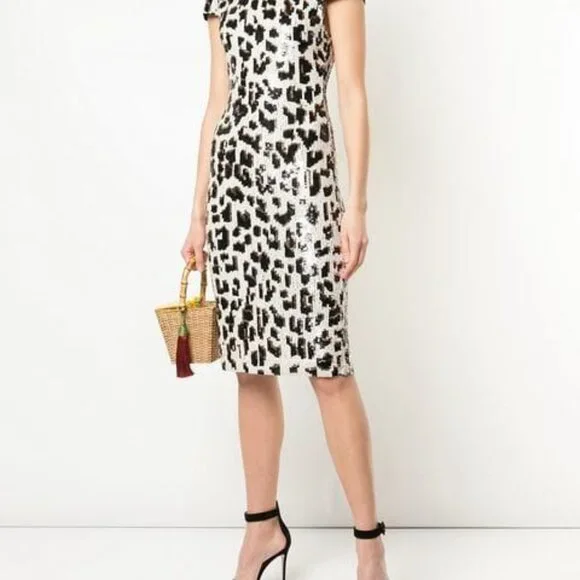 alice and olivia sequin leopard dress Alice & Olivia Leopard Maxi Dress by Alice & Olivia